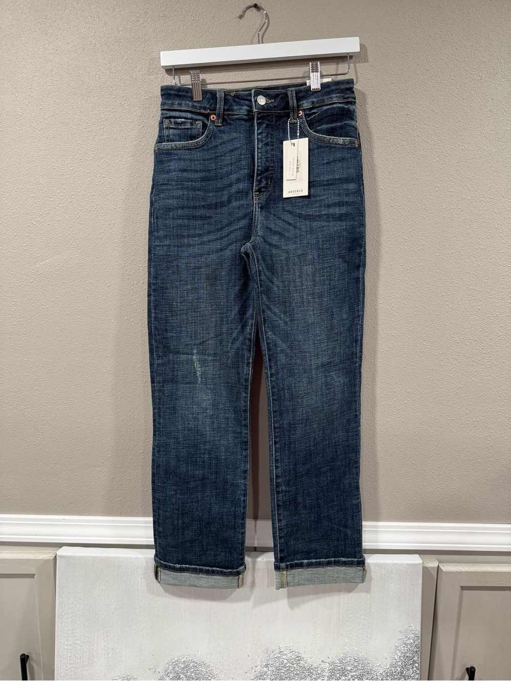 NWT $95 Retail ZEPHYRA TUMMY CONTROL HIGH RISE STRETCH STRAIGHT W/ SINGLE CUFF - Picture 4 of 12